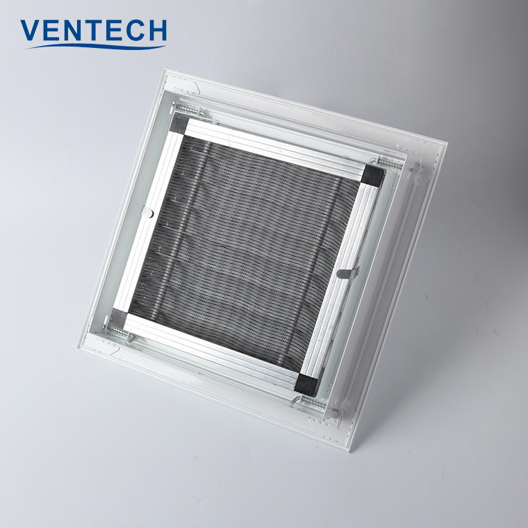 HVAC system exhaust air hinged type return grille with nylon filter