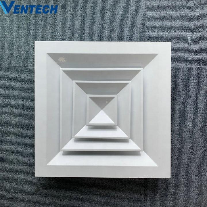 Hvac VENTECH Exhaust Aluminum Alloy Air Conditioning Square Ceiling Air Duct Outlet Diffuser