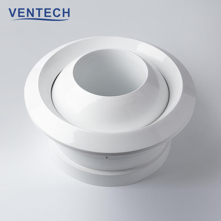 HVAC VENTECH Central Air Conditioning Adjustable Jet Nozzle Diffuser Round Vent