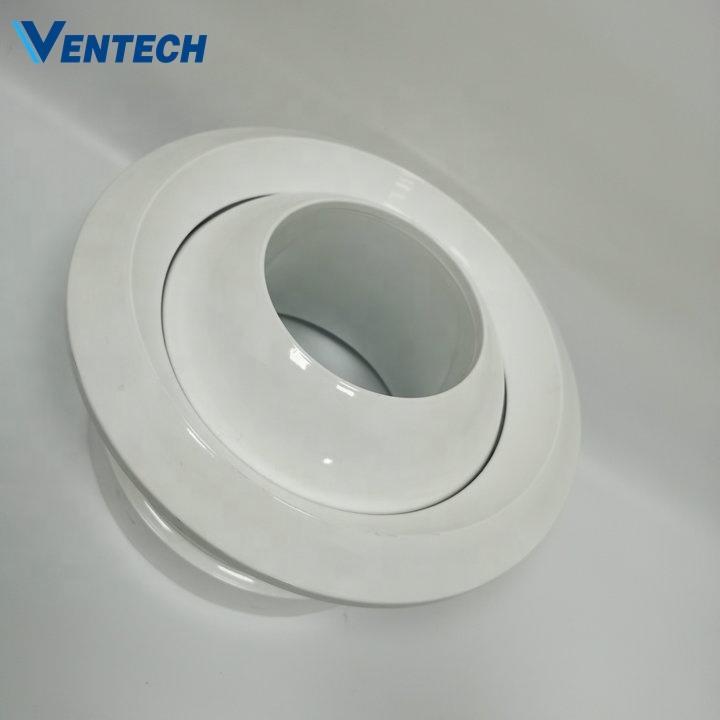 Hvac System Air Conditioning Supply Air Duct Jet Nozzle Ceiling Diffuser Adjustable Ball Spout Jet Diffuser