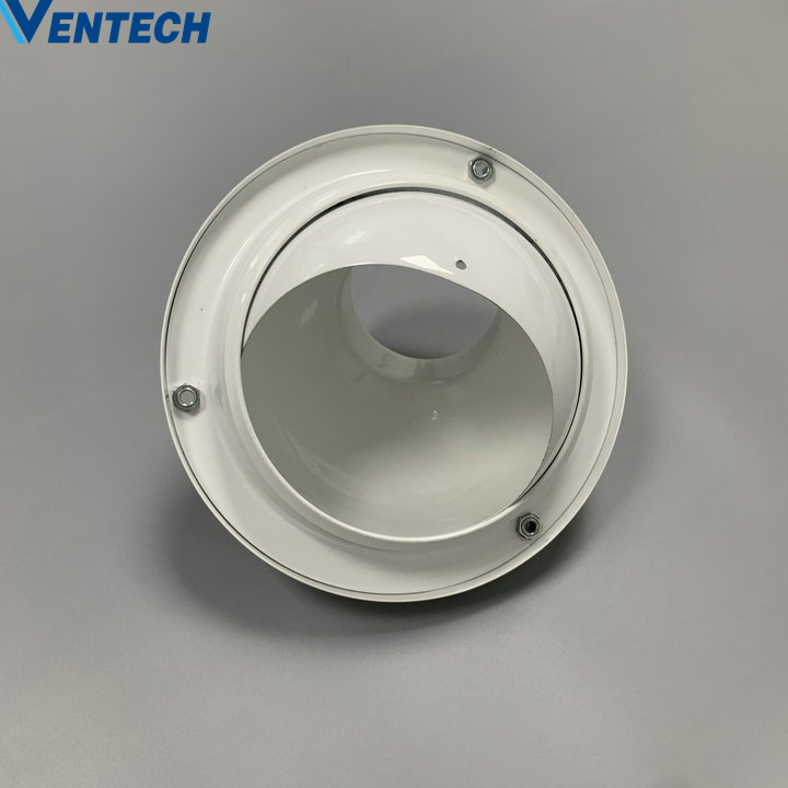 Hvac Aluminum Ventilation Air Conditioning Supply Air Jet Nozzle Diffuser  Ceiling Duct Ball Spout Jet Diffuser For Ventilation-Ventech