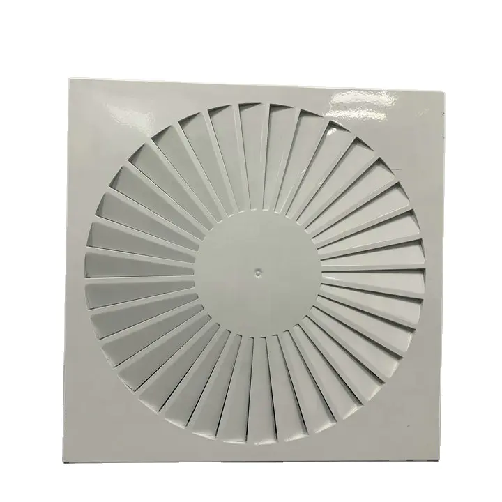 Hvac AluminumAir Conditioning Square Ceiling Adjustable Vent Swirl Diffuser