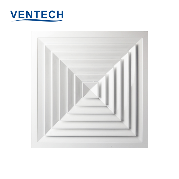 4 way square Ventech HVAC ceiling diffuser